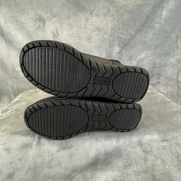 TOTES Women boots 7 Jade Black Waterproof Double Zip Snow Boots Fur Lined - Picture 14 of 16